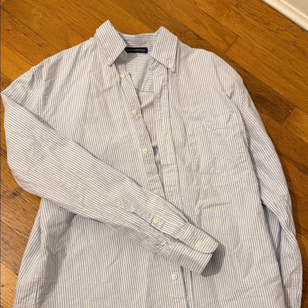 brandy melville striped button up